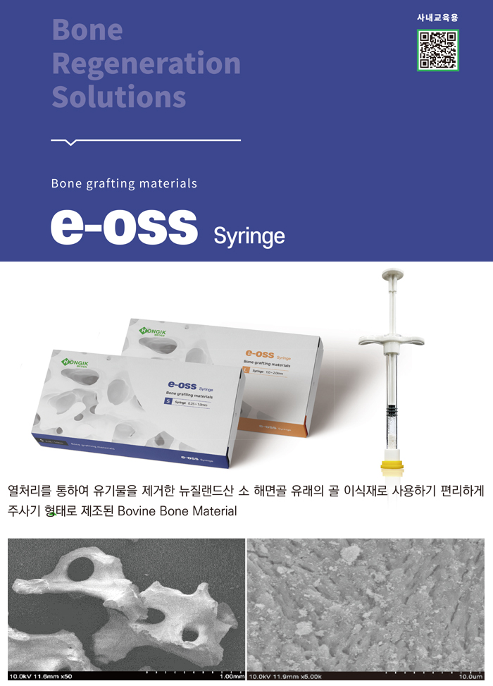 X-ray 불투과성 Bovine Bone e-oss syringe